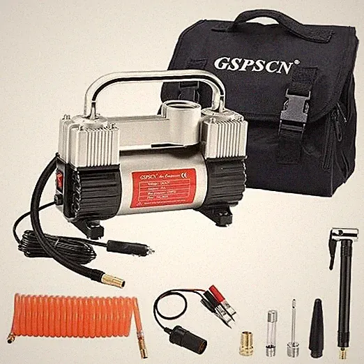 6X Faster Inflation Tire Inflator Heavy Duty Double Cylinders with Silver