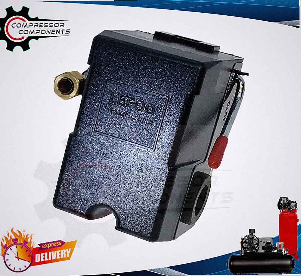 Heavy Duty Air Compressor Pressure Switch 95-125 PSI / 4 Port With Unloader