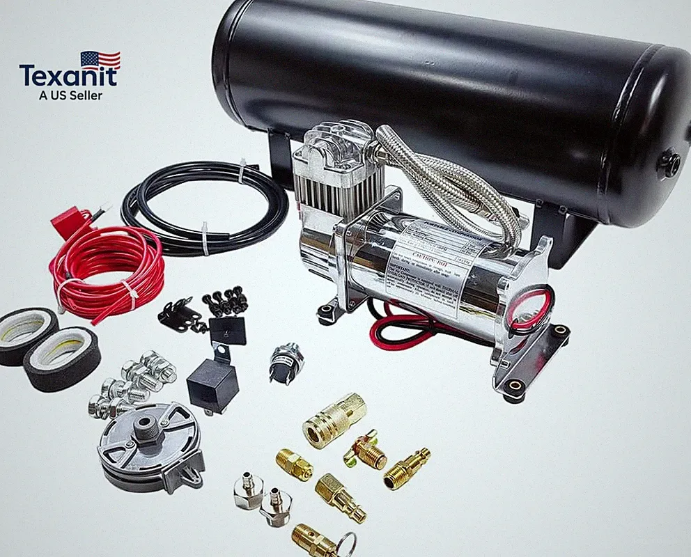 Medium Duty Onboard Air System/Kit 150 PSI Compressor 12V with 2.5 Gallon (9.5 L