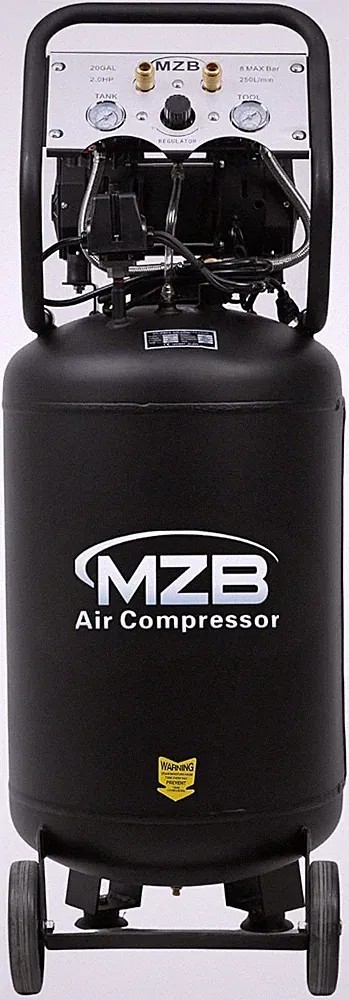 MZB 20 Gallon Ultra Quiet Air Compressor 110V/60Hz Steel Tanks Oil-Free 79dB