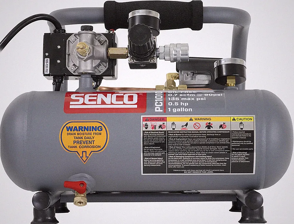 PC1010 1/2-Horsepower 1-Gallon Finish and Trim Hot Dog Air Compressor Portabl...